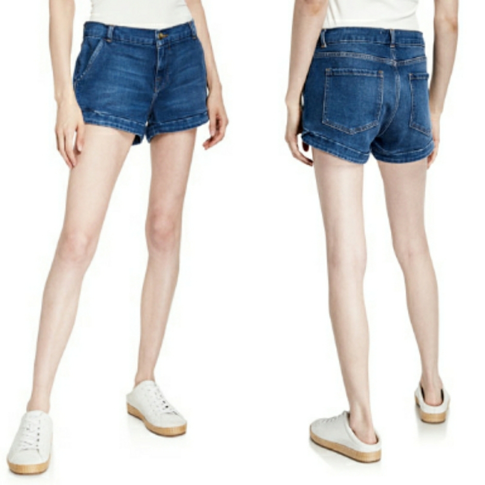 NWT FRAME Mitered Denim Shorts